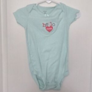Carter's Light Teal Bodysuit with Playful Design